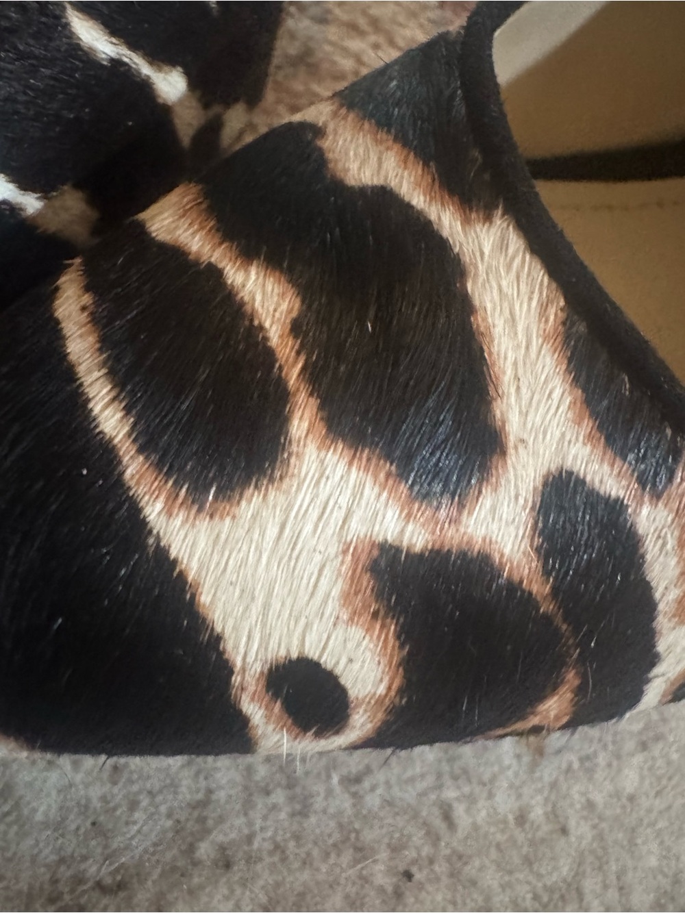 Nine West Leopard Print Pointed Toe Pumps - Black, Brown & Cream - Picture 2 of 5